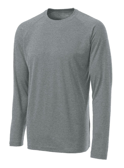 Sport-Tek  Long Sleeve Ultimate Performance Crew. ST700LS Heather Grey
