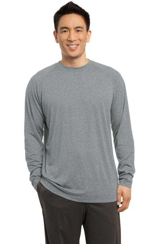 Sport-Tek  Long Sleeve Ultimate Performance Crew. ST700LS Heather Grey