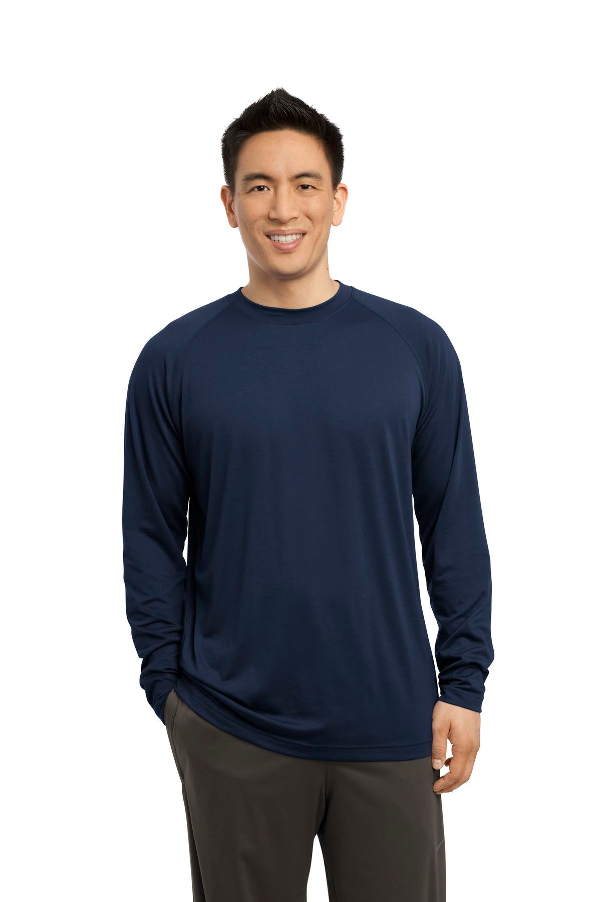 Sport-Tek  Long Sleeve Ultimate Performance Crew. ST700LS True Navy