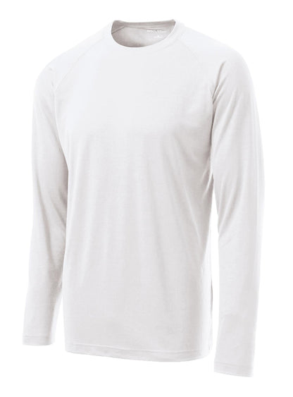 Sport-Tek  Long Sleeve Ultimate Performance Crew. ST700LS White