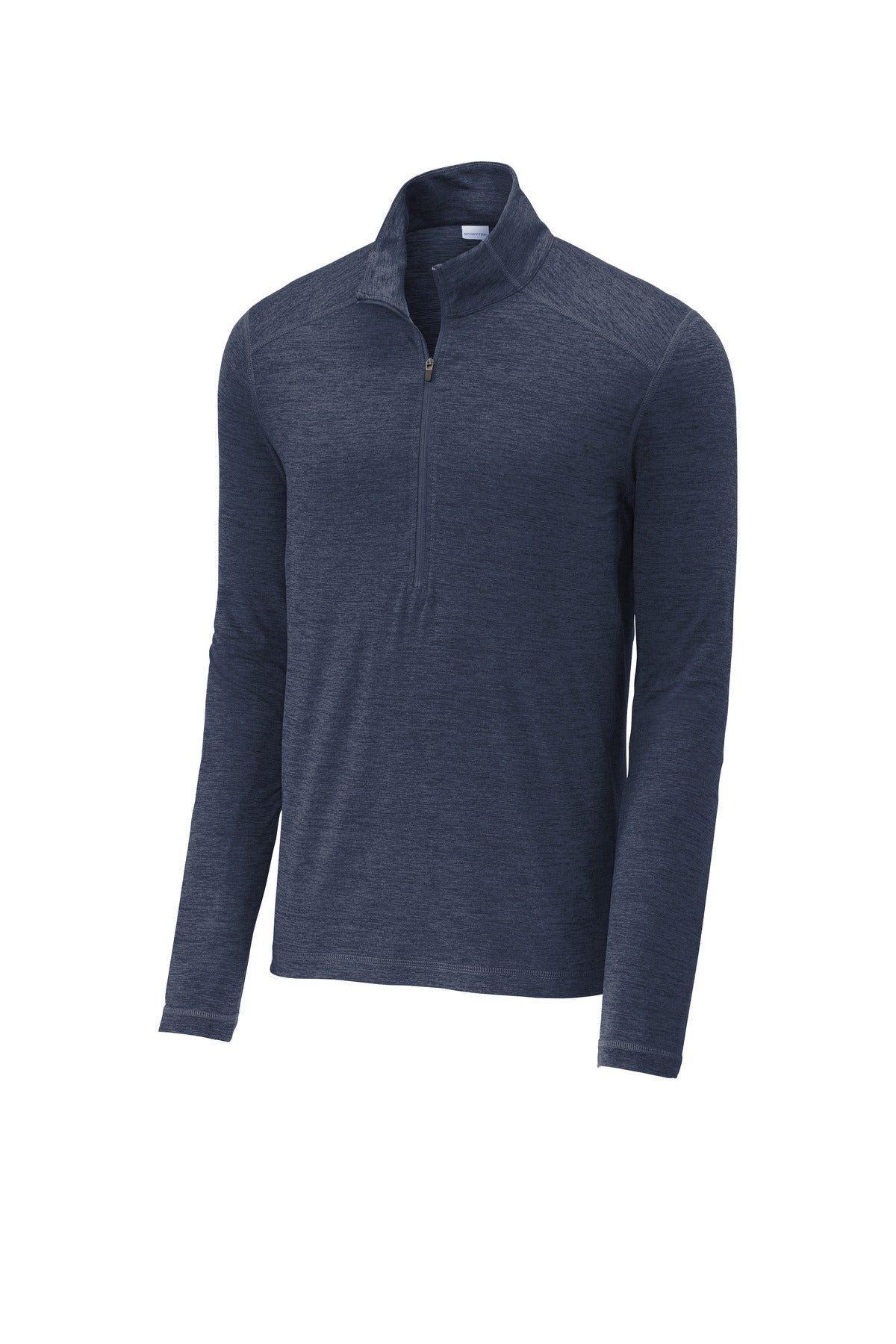 Sport-Tek  Exchange 1.5 Long Sleeve 1/2-Zip. ST711 Dark Denim Heather