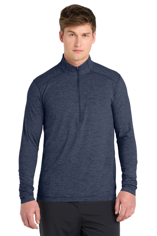 Sport-Tek Exchange 15 Long Sleeve 1/2-Zip ST711 Dark Denim Heather