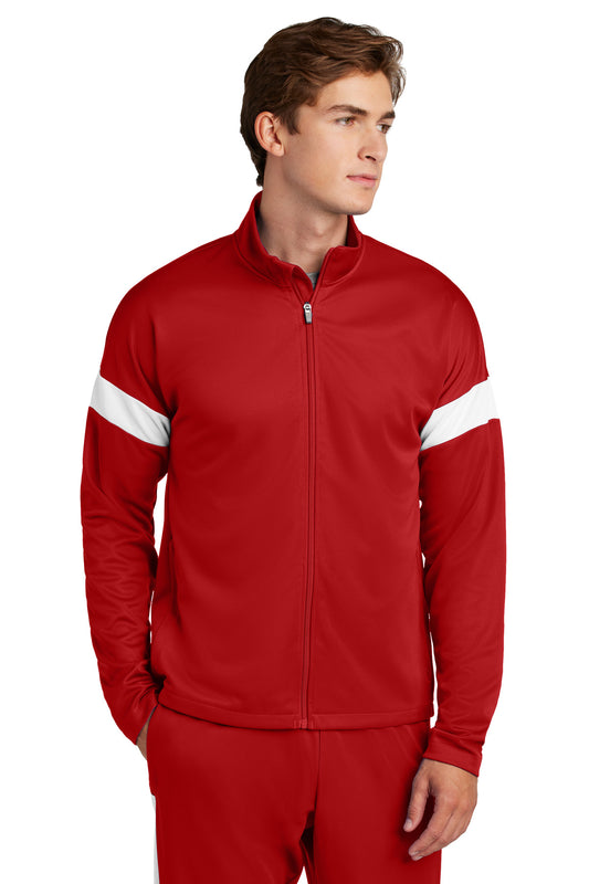 Sport-Tek Travel Full-Zip Jacket ST800 Deep Red/ White