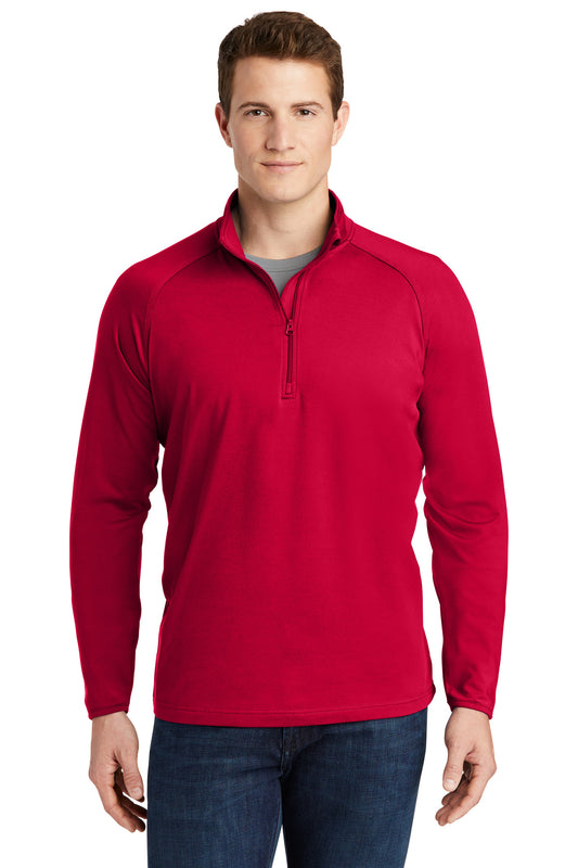 Sport-Tek Sport-Wick Stretch 1/4-Zip Pullover. ST850 Deep Red