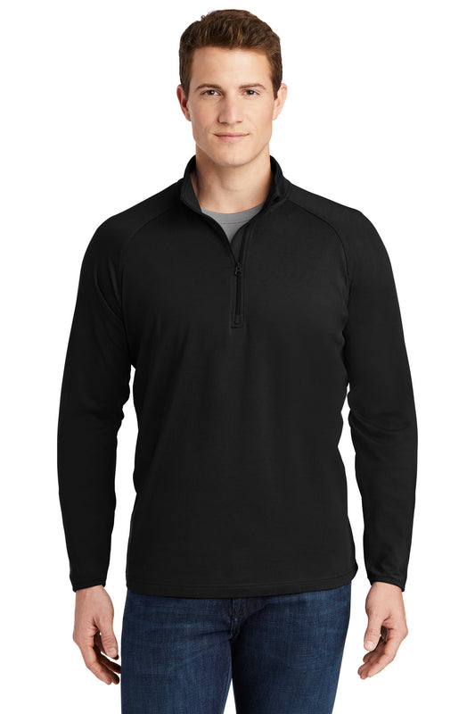 Sport-Tek Sport-Wick Stretch 1/4-Zip Pullover. ST850 Black