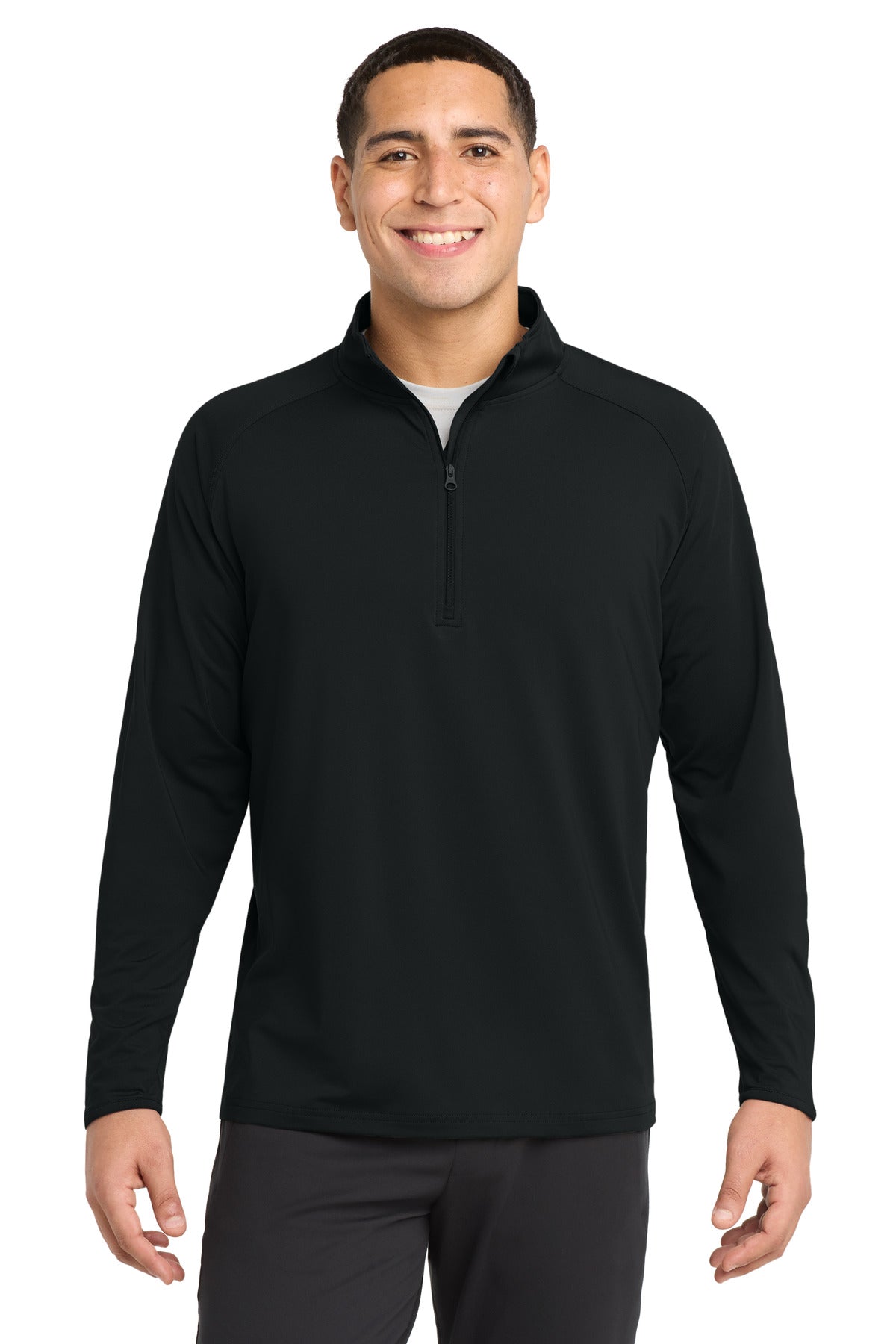 Sport-Tek Sport-Wick Stretch 1/4-Zip Pullover ST850 Black