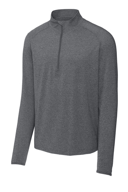 Sport-Tek Sport-Wick Stretch 1/4-Zip Pullover. ST850 Charcoal Grey Heather