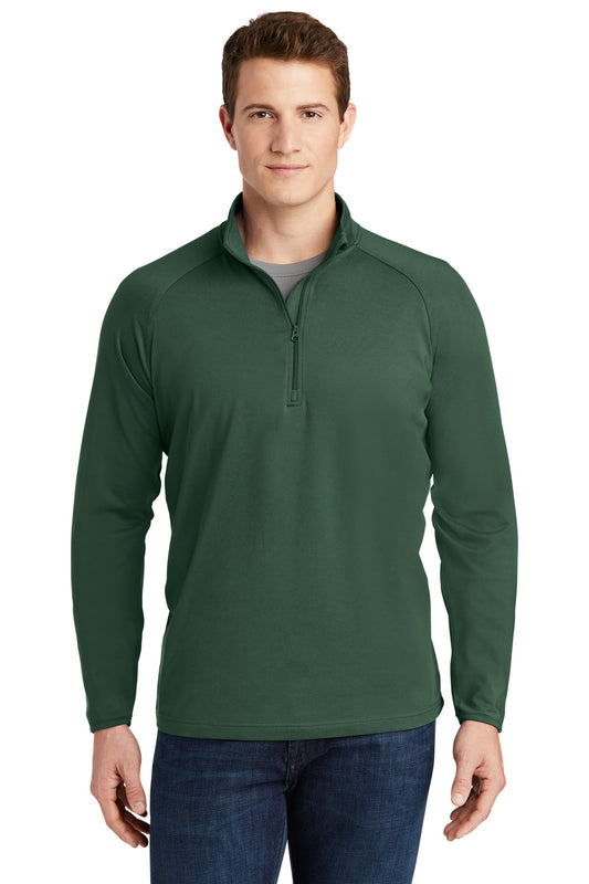 Sport-Tek Sport-Wick Stretch 1/4-Zip Pullover. ST850 Forest Green