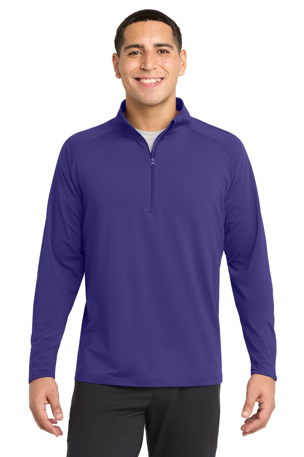 Sport-Tek Sport-Wick Stretch 1/4-Zip Pullover. ST850 Purple