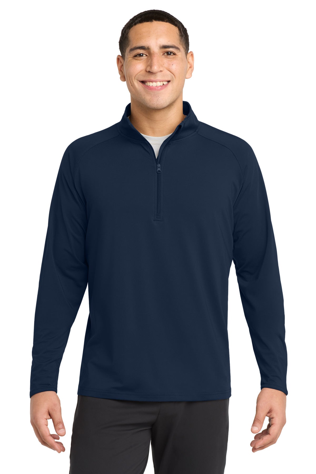 Sport-Tek Sport-Wick Stretch 1/4-Zip Pullover ST850 True Navy