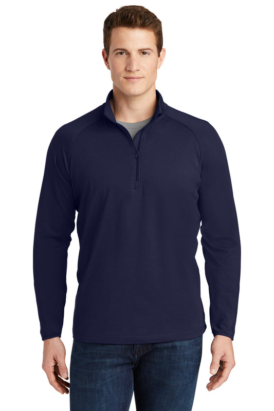 Sport-Tek Sport-Wick Stretch 1/4-Zip Pullover. ST850 True Navy