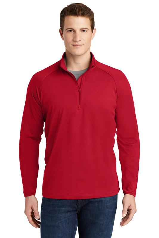 Sport-Tek Sport-Wick Stretch 1/4-Zip Pullover. ST850 True Red