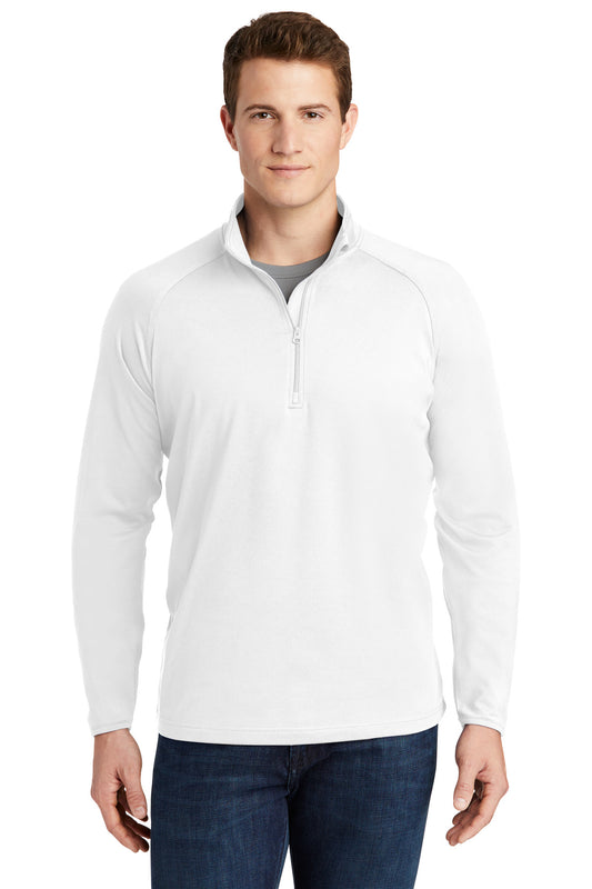 Sport-Tek Sport-Wick Stretch 1/4-Zip Pullover. ST850 White