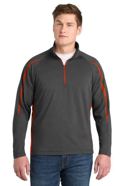 Sport-Tek Sport-Wick Stretch 1/4-Zip Colorblock Pullover ST851