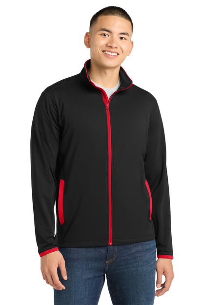 Sport-Tek Sport-Wick Stretch Contrast Full-Zip Jacket ST853
