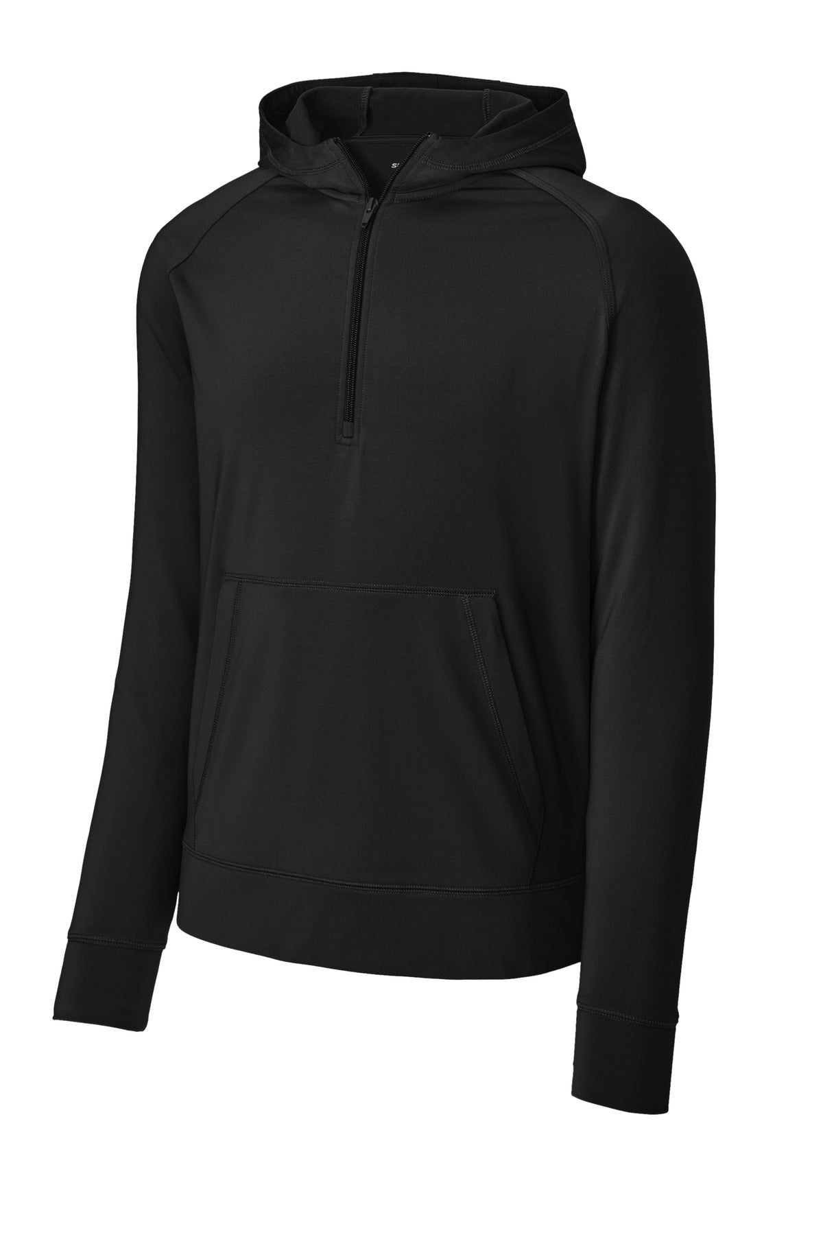 Sport-Tek Sport-Wick Stretch 1/2-Zip Hoodie ST856 Black