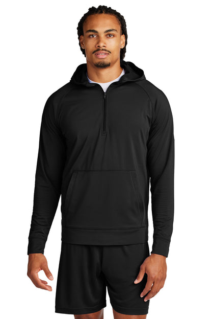 Sport-Tek Sport-Wick Stretch 1/2-Zip Hoodie ST856 Black