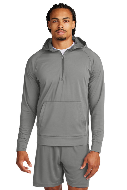 Sport-Tek Sport-Wick Stretch 1/2-Zip Hoodie ST856 Charcoal Grey