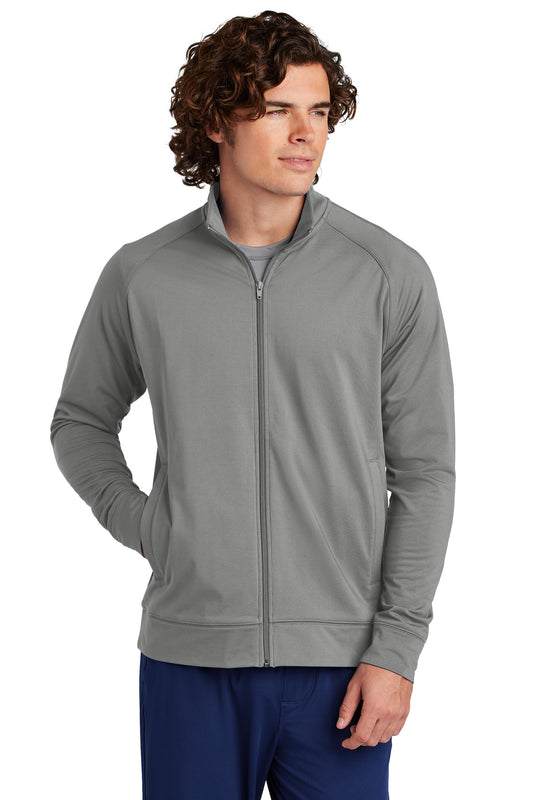 Sport-Tek Sport-Wick Stretch Full-Zip Cadet Jacket ST857 Charcoal Grey
