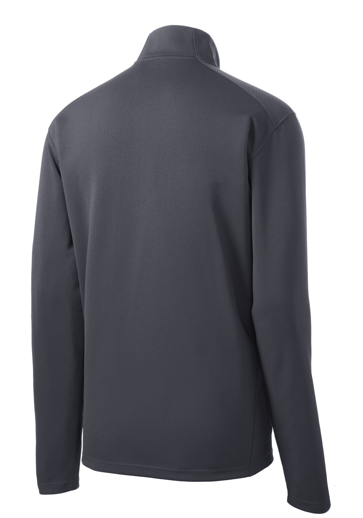 Sport-Tek Sport-Wick Textured 1/4-Zip Pullover.  ST860 Iron Grey