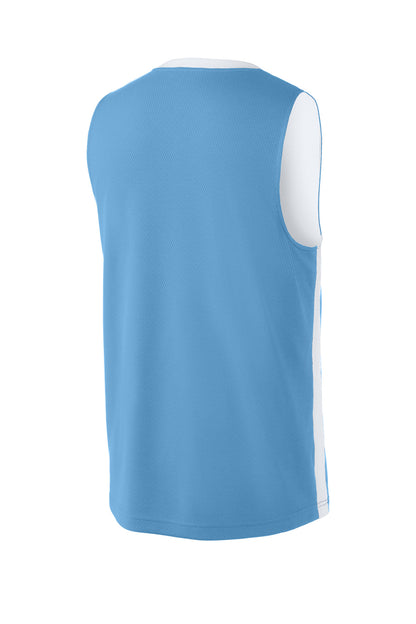 Sport-Tek Rival Basketball Rev Jersey ST900 Carolina Blue/ White
