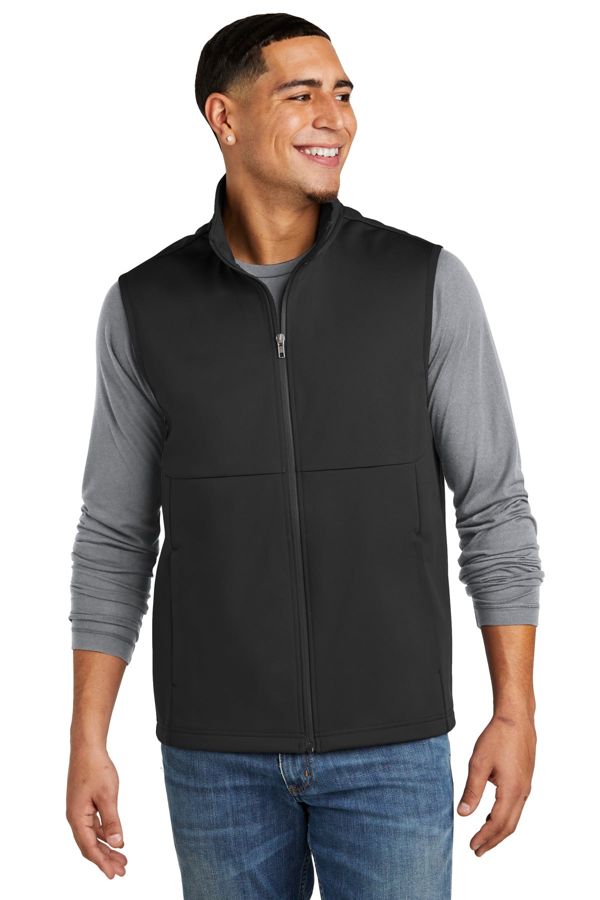 Sport-Tek Soft Shell Vest ST981 Deep Black