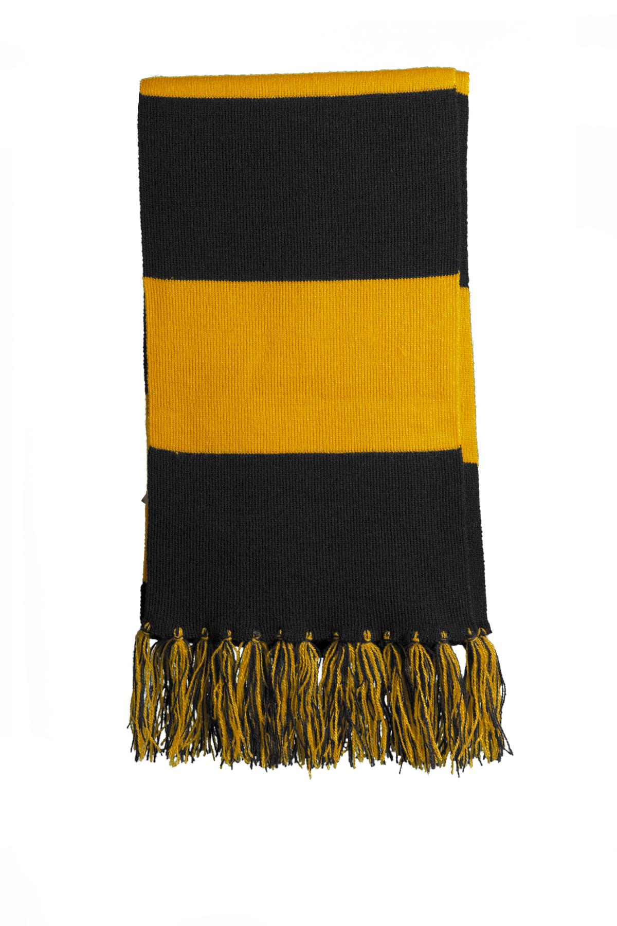 Sport-Tek Spectator Scarf STA02 Black/ Gold