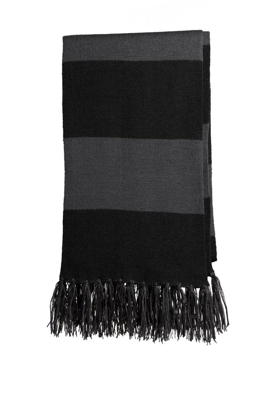 Sport-Tek Spectator Scarf STA02 Black/ Iron Grey