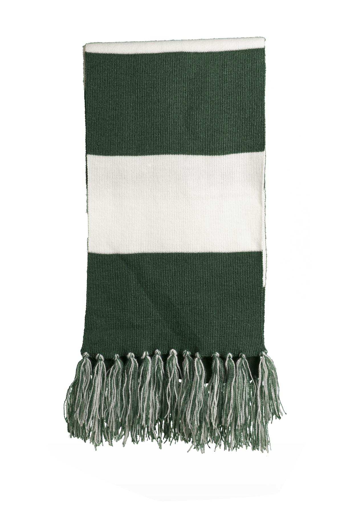 Sport-Tek Spectator Scarf STA02 Forest Green/ White