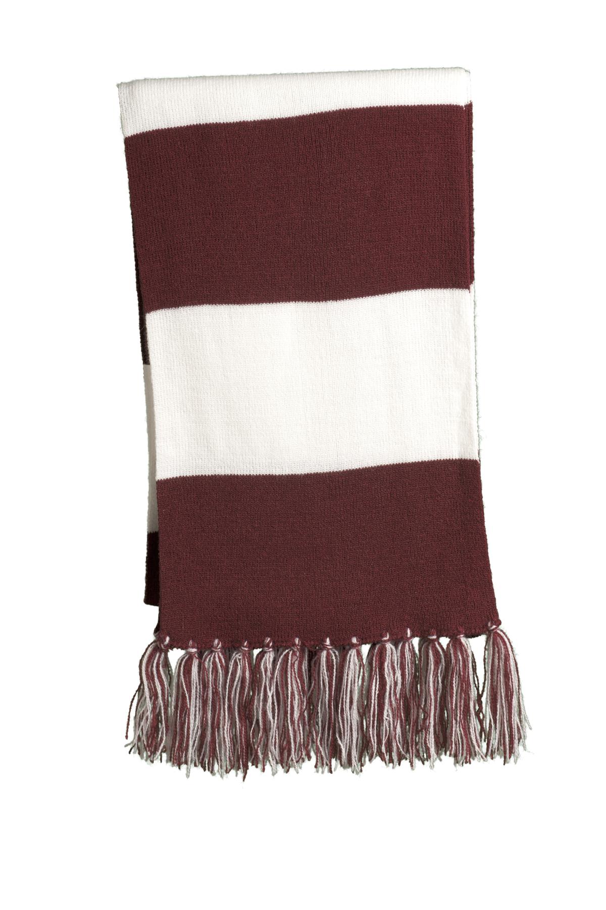 Sport-Tek Spectator Scarf STA02 Maroon/ White