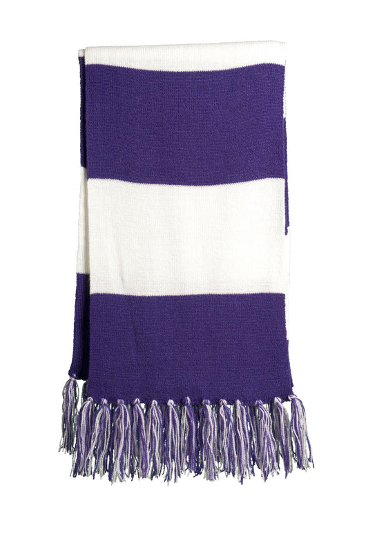 Sport-Tek Spectator Scarf STA02 Purple/ White