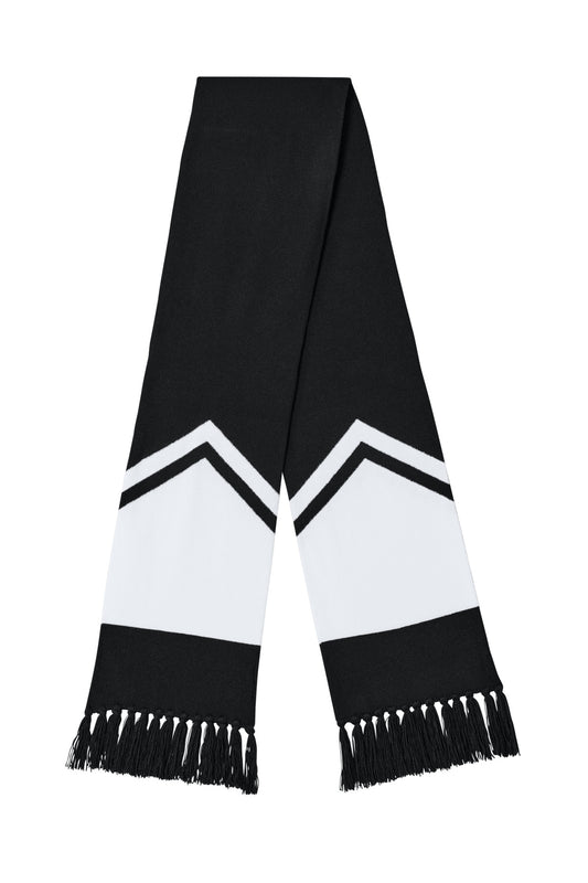 Sport-Tek Gameday Scarf STA06 Black/ White