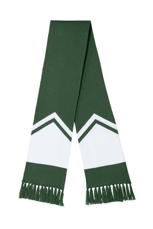 Sport-Tek Gameday Scarf STA06 Forest Green/ White