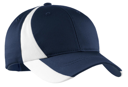Sport-Tek Dry Zone Nylon Colorblock Cap STC11 True Navy/ White