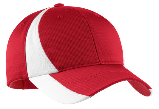 Sport-Tek Dry Zone Nylon Colorblock Cap STC11 True Red/ White