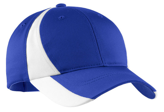 Sport-Tek Dry Zone Nylon Colorblock Cap STC11 True Royal/ White