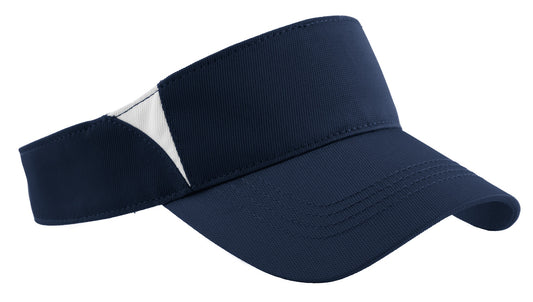 Sport-Tek Dry Zone Colorblock Visor STC13 True Navy/ White