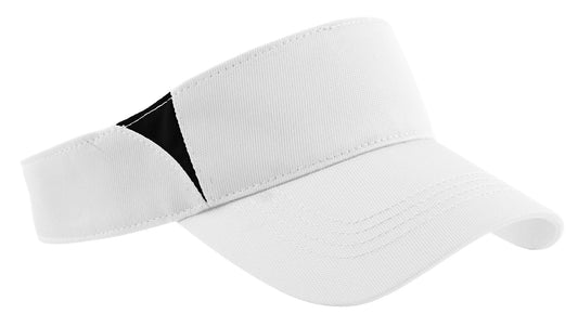Sport-Tek Dry Zone Colorblock Visor STC13 White/ Black