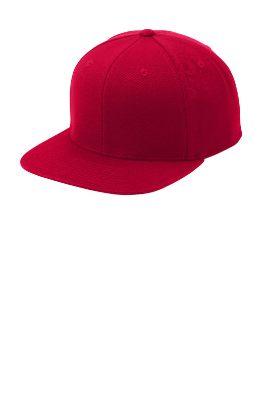Sport-Tek YP Classics Flat Bill Snapback Cap STC19 Deep Red