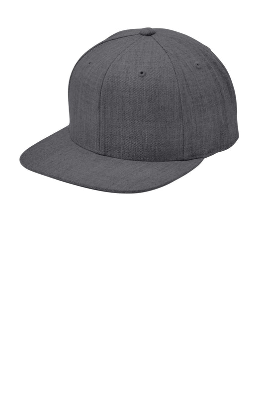 Sport-Tek YP Classics Flat Bill Snapback Cap STC19 Dark Heather Grey