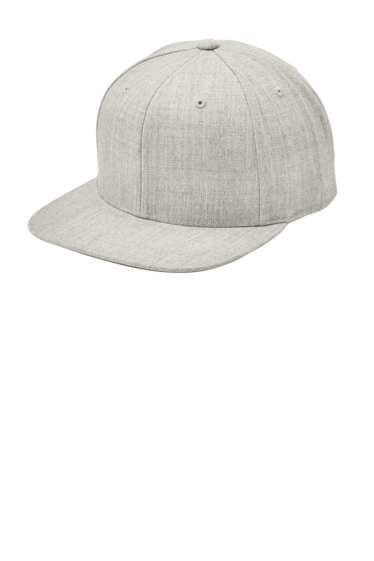 Sport-Tek YP Classics Flat Bill Snapback Cap STC19 Heather Grey