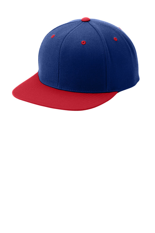 Sport-Tek YP Classics Flat Bill Snapback Cap STC19 True Royal/ True Red
