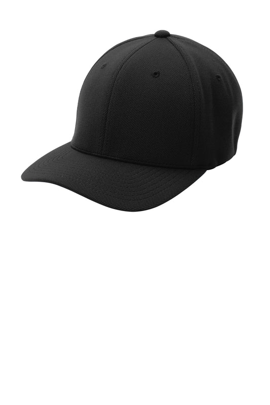 Sport-Tek Flexfit Cool & Dry Poly Block Mesh Cap STC22 Black