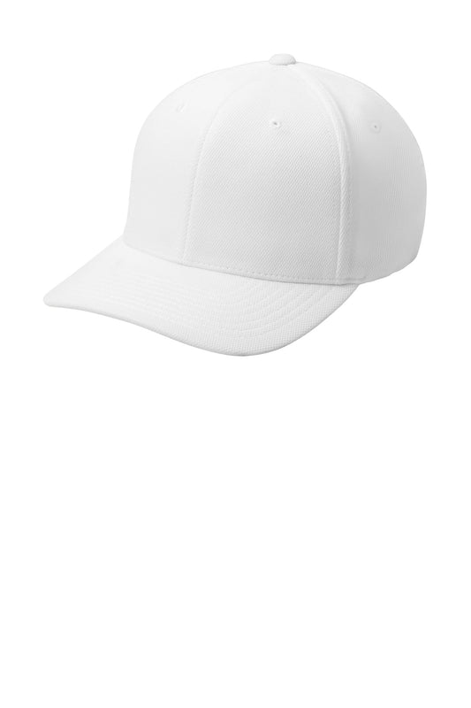 Sport-Tek Flexfit Cool & Dry Poly Block Mesh Cap STC22 White