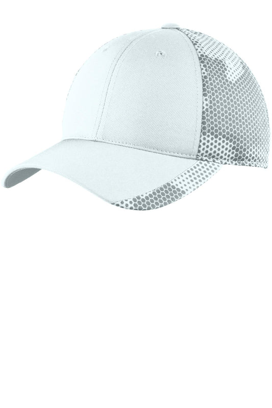 Sport-Tek CamoHex Cap STC23 White