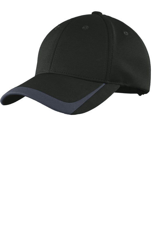 Sport-Tek Pique Colorblock Cap STC24 Black/ Graphite