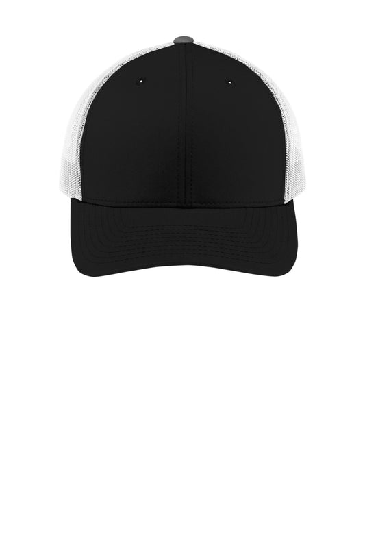 Sport-Tek YP Classics Retro Trucker Cap STC39 Black/ White