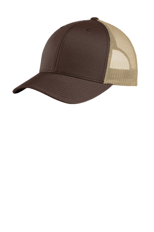 Sport-Tek YP Classics Retro Trucker Cap STC39 Chocolate Brown/ Khaki