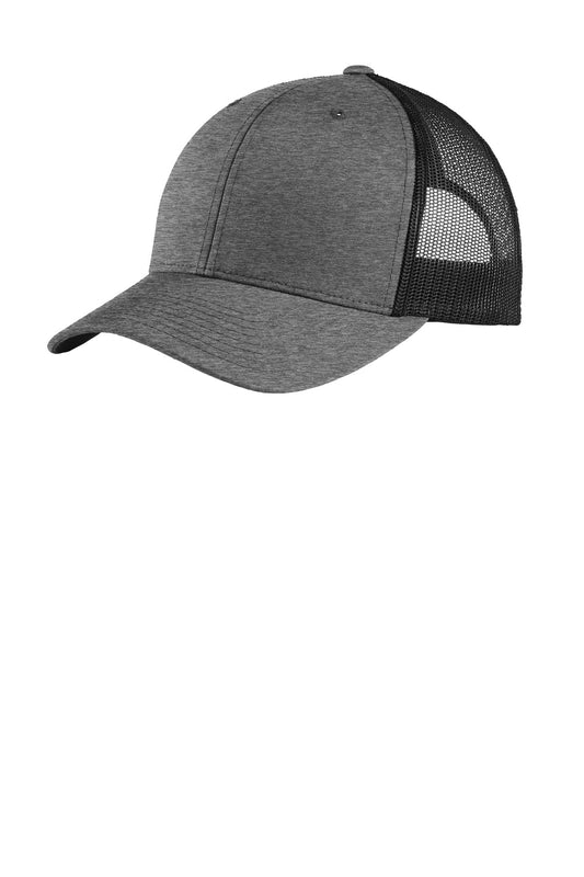 Sport-Tek YP Classics Retro Trucker Cap STC39 Heather Grey/ Black
