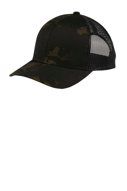 Sport-Tek YP Classics Retro Trucker Cap STC39 Multicam Black